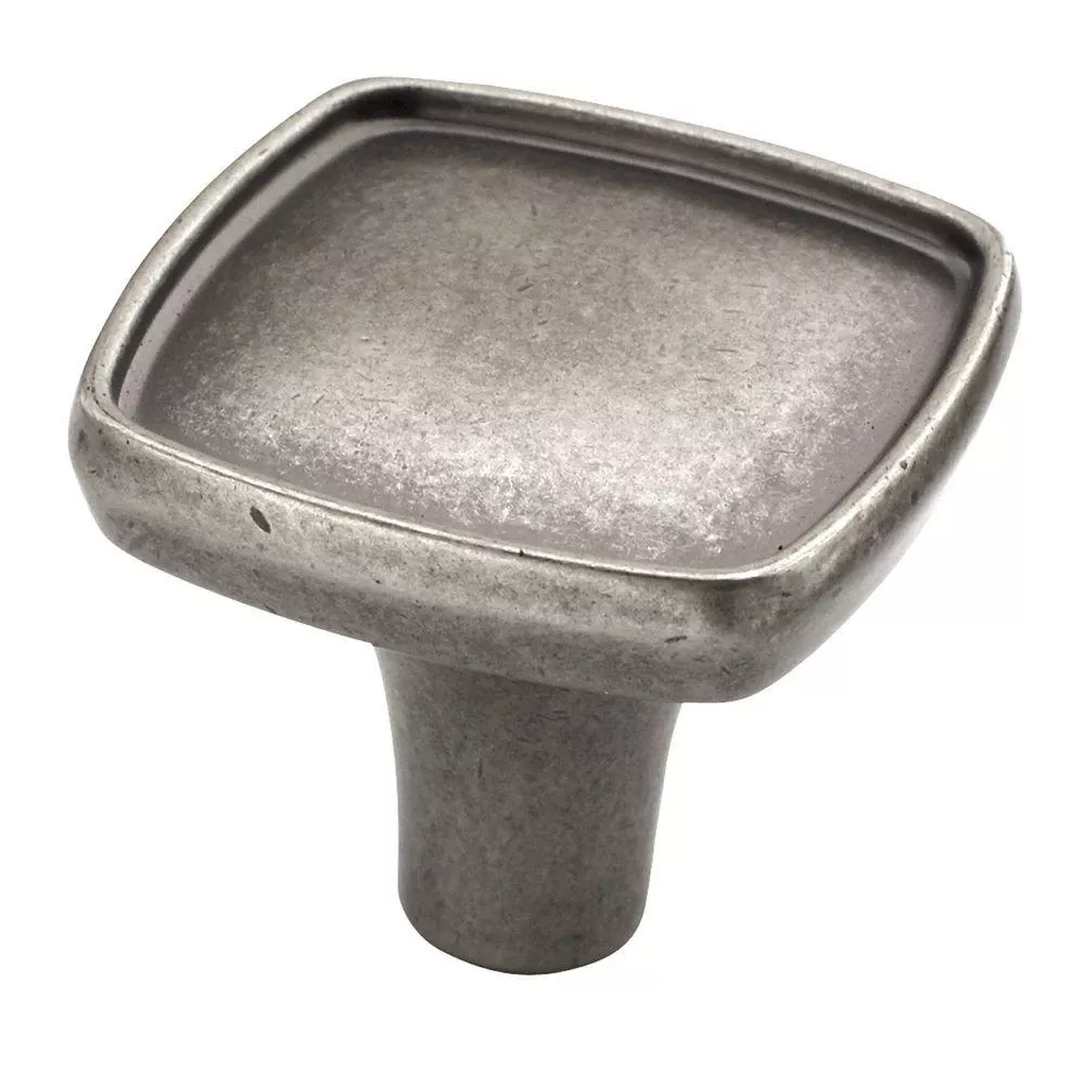 1-1/8-InchNickel Porter Square Cabinet Knob