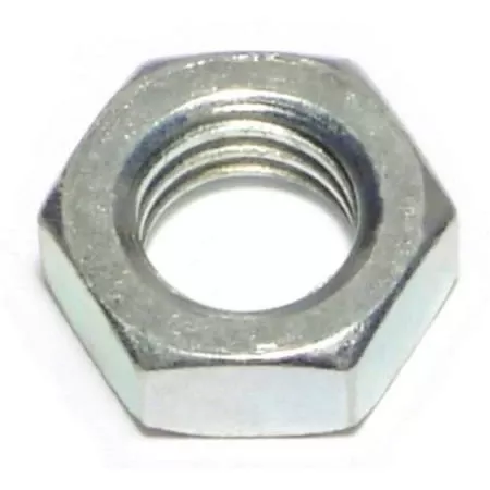 1/2-13 Zinc Plated Steel Coarse Thread Hex Jam Nuts - Model Jns-189