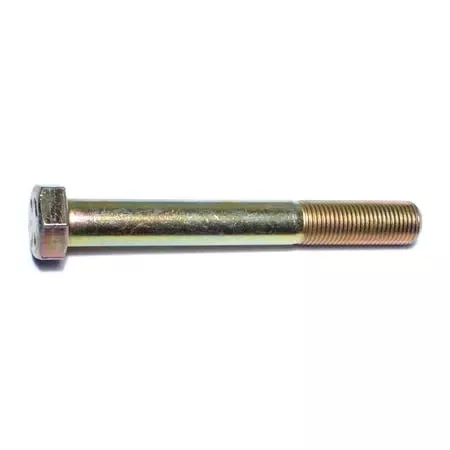 1/2-20 X 4 Yellow Zinc Grade 8 Fine Thread Hex Cap Screws