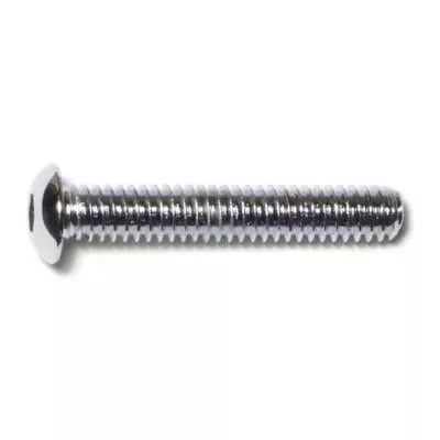 1/4 -20 x 1-1/2Chrome Grade 8 Button Head Socket Cap Screws (5 pcs.)