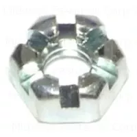 1/4-20 Zinc Coarse Slotted Hex Nuts - Durable Fasteners For Various Applications