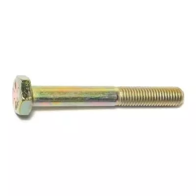 1/4-28 X 2 Yellow Zinc Grade 8 Fine Thread Hex Cap Screws