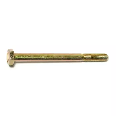 1/4-28 X 3 Yellow Zinc Grade 8 Fine Thread Hex Cap Screws