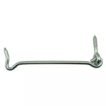 1/4x 6Zinc Plated Steel Gate Hooks (10 pcs.)