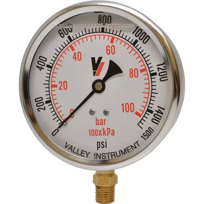 1,500 PSI Bottom Mount 4″ SS Pressure Gauge