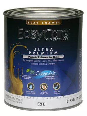 1 Quart Bright White Flat Enamel Paint - Model Ezfe1-qt
