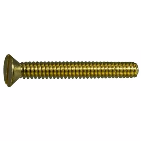 #10-24 x 1-1/2Brass Slotted Flat Head Machine Screws MSFB-225 (14 pcs.)