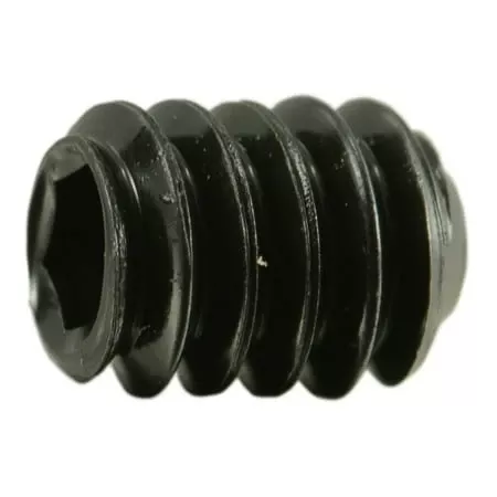 10-24 X 1/4 Black Oxide Steel Coarse Socket Set Screws - Hex Headless
