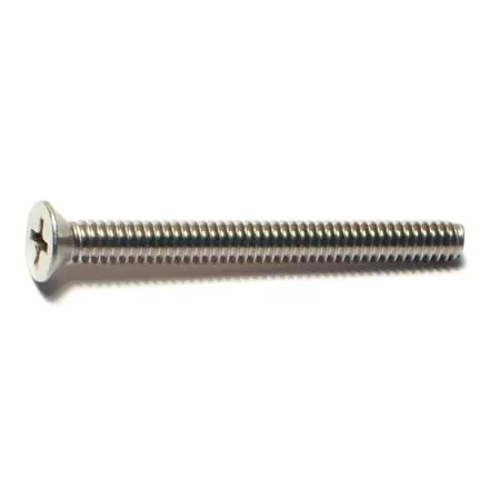 #10-24 X 2 Stainless Steel Phillips Flat Head Machine Screws - 18-8 Grade