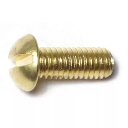 #10-32 x 1/2Brass Slotted Round Head Machine Screws MSRB-215 (24 pcs.)