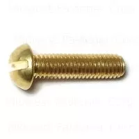 10-32 X 3/4 Brass Slotted Round Machine Screws - Durable Fasteners For Various Applications