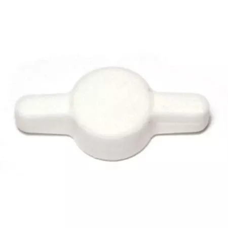 #10 White Plastic Tee Thumb Screw Knobs (5 pcs.)