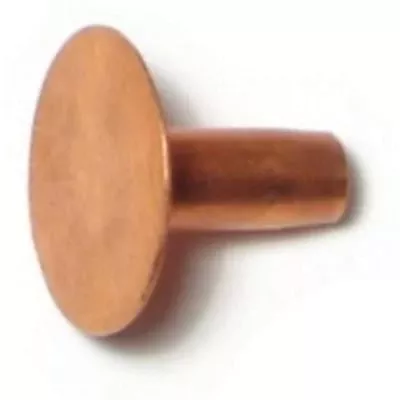 #10 x 0.44x 3/8Copper Flat Countersunk Head Belt Rivets SRC-085 (64 pcs.)