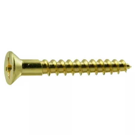#10 X 1-1/2 Brass Phillips Flat Head Wood Screws - Durable And Versatile Fasteners