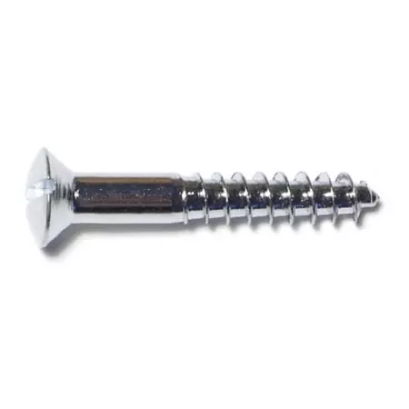 #10 x 1-1/4Chrometint Brass Slotted Oval Head Wood Screws WSOB-155 (20 pcs.)