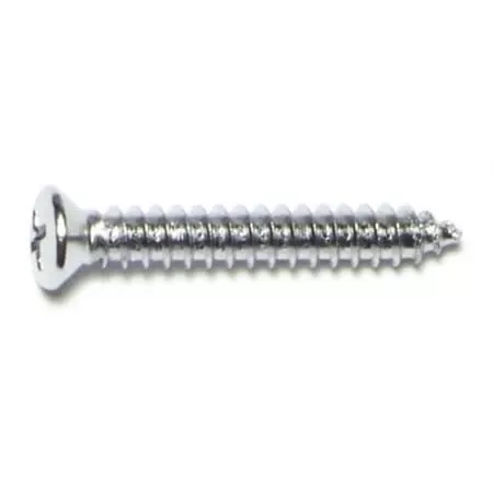 #10 x 1-1/4Steel Phillips Oval Head Sheet Metal Screws SMSJC-088 (20 pcs.)