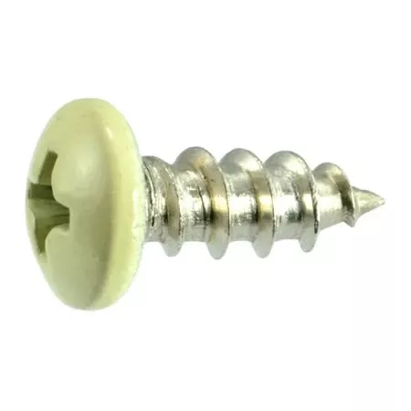 #10 X 1/2 Inch Beige Painted Stainless Steel Phillips Pan Head Sheet Metal Screws