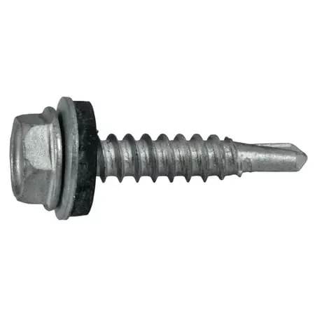 #10 x 1Silver Hex Head Self-Drilling Screws with Sealing Washers (100 pcs.)