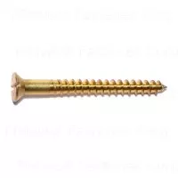 10 X 2 Brass Slotted Flat Wood Screws - Durable And Corrosion Resistant
