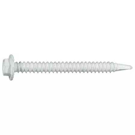 #10 x 2White Ruspert Coated Hex Washer Head Self-Drilling Screws (100 pcs.)