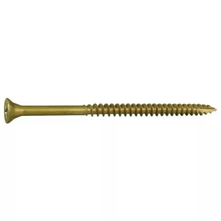 #10 X 3-1/2 Tan Phillips Bugle Head Deck Screws - Rust Resistant Steel