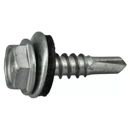 #10 x 3/4Silver Hex Self-Drilling Screws with Sealing Washers (100 pcs.)