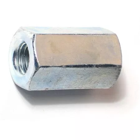 10mm-1.50 Zinc Plated Steel Coupling Nuts - Coarse Thread, 30mm Length