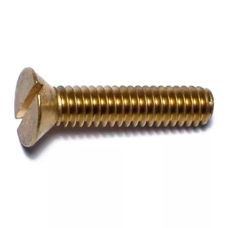 #12-24 x 1Brass Slotted Flat Head Machine Screws MSFB-273 (20 pcs.)