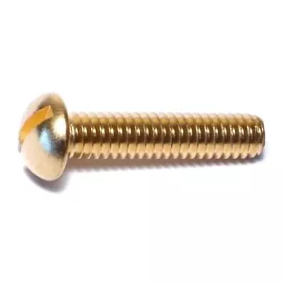 #12-24 x 1Brass Slotted Round Head Machine Screws MSRB-245 (20 pcs.)