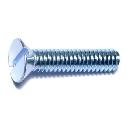 #12-24 x 1Zinc Slotted Flat Head Machine Screws MSCFS-444 (30 pcs.)