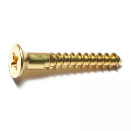 #12 x 1-1/2Brass Phillips Flat Head Wood Screws (30 pcs.)