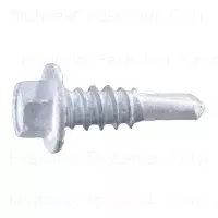 12 X 3/4 Inch White Hex Head Self-drilling Screws - Durable Fasteners For Various Applications
