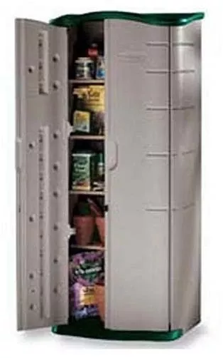 17 Cubic Feet Vertical Storage Shed For Lawn And Garden