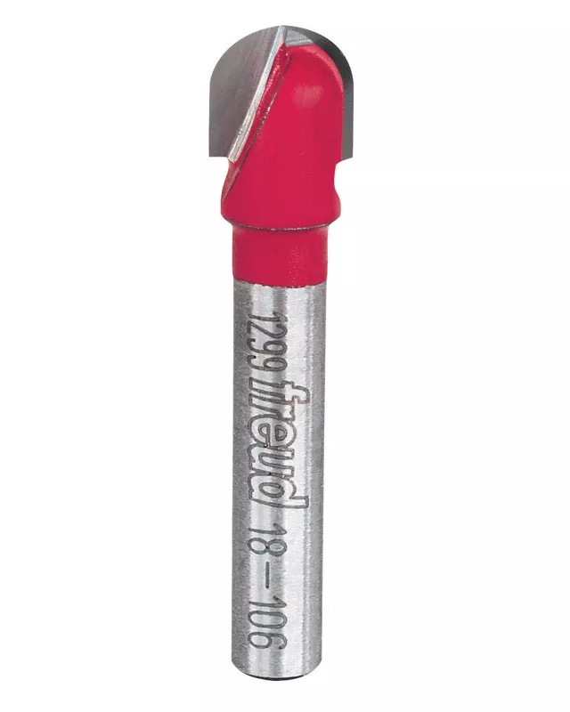 3/16-In. 2-Flute Carbide Round-Nose Router Bit