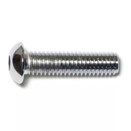 3/8 -16 x 1-1/2Chrome Grade 8 Button Head Socket Cap Screws (5 pcs.)