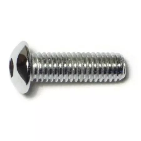 3/8 -16 x 1-1/4Chrome Grade 8 Button Head Socket Cap Screws (5 pcs.)