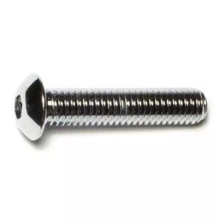 3/8 -16 x 1-3/4Chrome Grade 8 Button Head Socket Cap Screws (5 pcs.)