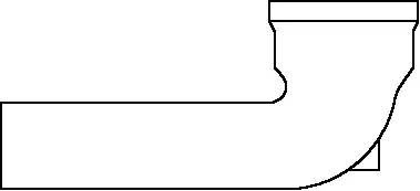 3" x 12" - Cast Iron Service Weight 1/8 Bend