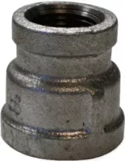 3" x 2-1/2" - Black Malleable Coupling - Galvanized