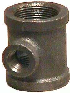 3" x 2" - Black Malleable Reducing Tee
