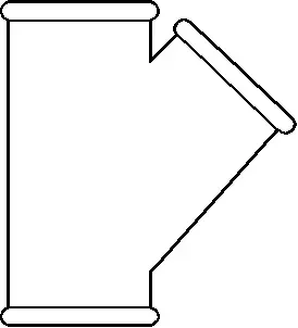 3" x 2" - Cast Iron No-Hub Wye