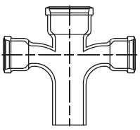 3" x 2" - Cast Iron Service Weight Double TY
