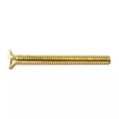 #6-32 x 1-1/2Brass Slotted Flat Head Machine Screws MSFB-165 (18 pcs.)