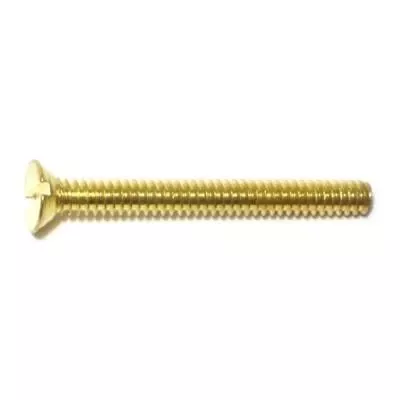 #6-32 x 1-1/4Brass Slotted Flat Head Machine Screws MSFB-162 (24 pcs.)