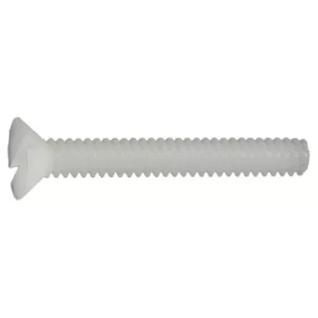 #6-32 x 1Nylon Plastic Slotted Flat Head Screws MSFN-108 (20 pcs.)