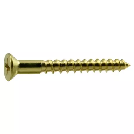 #6 X 1-1/4 Brass Phillips Flat Head Wood Screws - Durable And Versatile Fasteners
