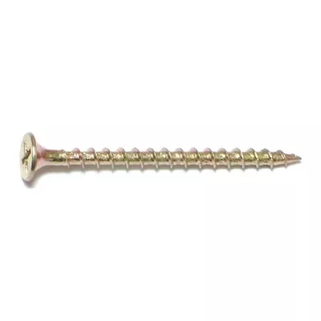 #6 X 2 Yellow Zinc Phillips Bugle Head All Purpose Screws - Durable Steel Construction