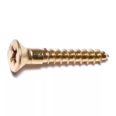 #6 x 7/8Brass Phillips Flat Head Wood Screws WSFB-175 (40 pcs.)