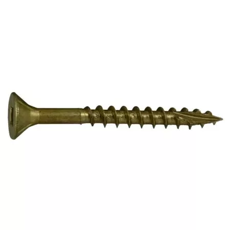 #7 X 1-5/8 Tan Exterior Square Drive Bugle Head Deck Screws - 100 Count