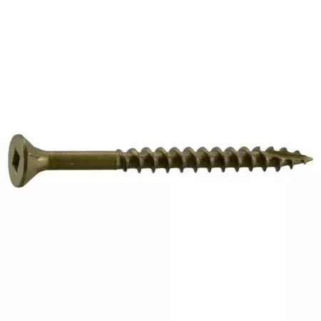 #7 X 2 Tan Ruspert Coated Steel Square Drive Bugle Head Deck Screws